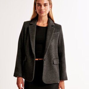 NWT - Abercrombie Wool-Blend Blazer Dark Gray - M